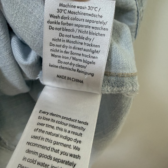 Wrap London Hemp Cotton Short Sleeve Button Up Shirt Dress US 12 UK 16 Blue - Picture 9 of 9